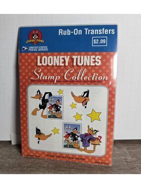 Daffy Duck 1999 USPS Rub-On Transfers ~ Stamp Collection ~ Looney Tunes ~Sealed